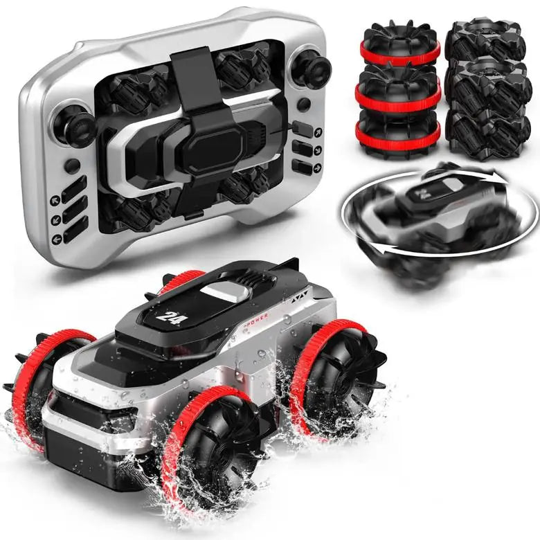 4WD Amphibious Mecanum Wheel RC Stunt Car toy