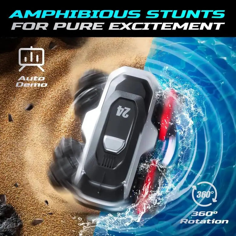 4WD Amphibious Mecanum Wheel RC Stunt Car toy