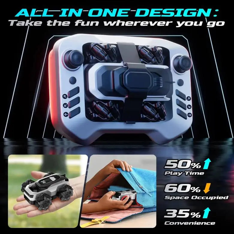 4WD Amphibious Mecanum Wheel RC Stunt Car toy