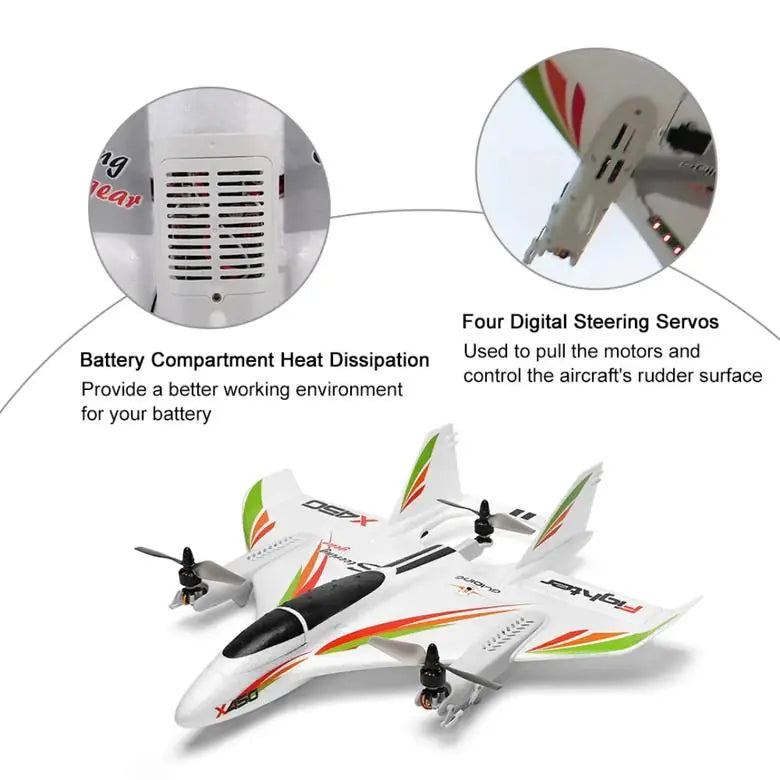 WLtoys XK X450 6-CH VTOL Fixed-Wing RC Fighter Jet (RTF) 6-CH VTOL · 6-CH toy