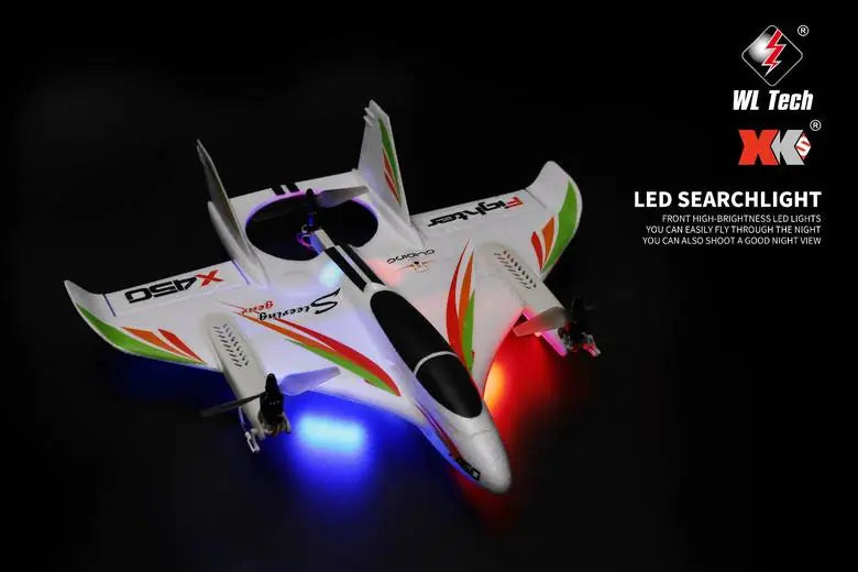 WLtoys XK X450 6-CH VTOL Fixed-Wing RC Fighter Jet (RTF) 6-CH VTOL · 6-CH toy